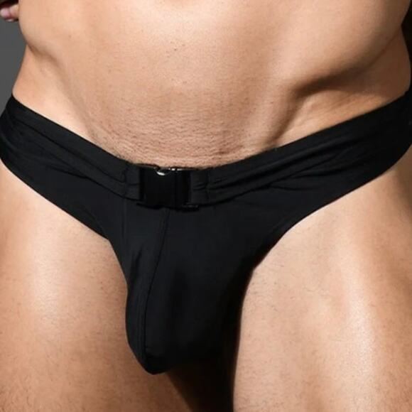 Andrew Christian Wrap Buckle Bikini Black Large - Picture 11 of 13